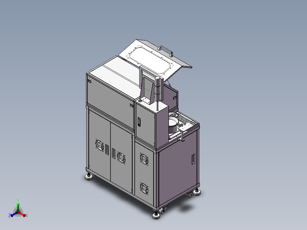 成熟的全自动LED分光机正等轴测图