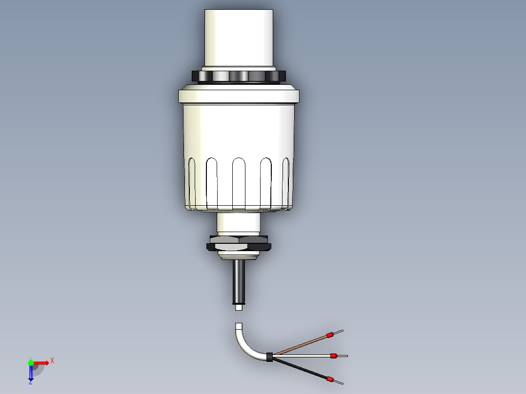 超声波设备ENSOR-RANGE-6m-19.7ft-PVDF-BODY-4-20mA-2-WIREHART-BSP-THREAD俯视图