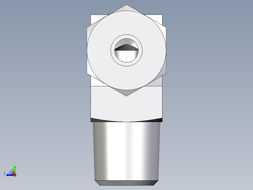 卡套式工业通用硬管接头EO_Male_stud_elbow_WE04LLMCF右视图