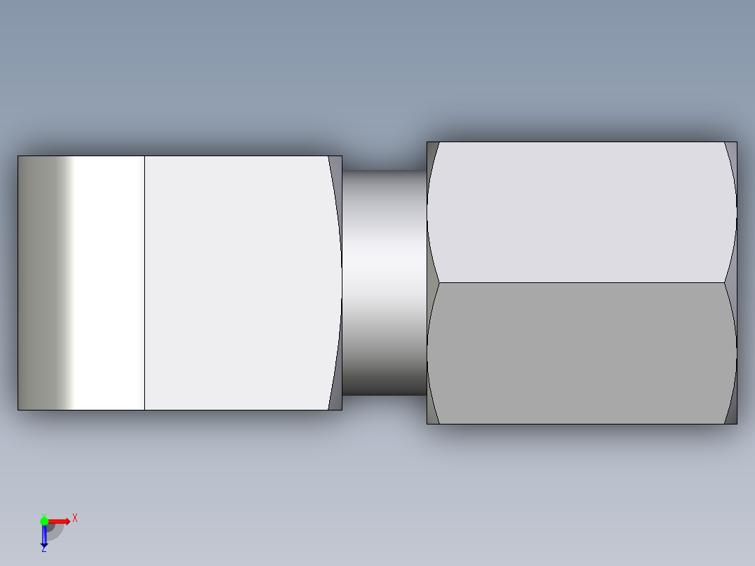 卡套式工业通用硬管接头EO_Male_stud_elbow_WE04LLMCF俯视图