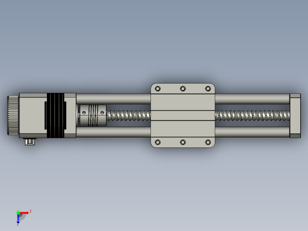 线性模组、CNC直线运动机构俯视图