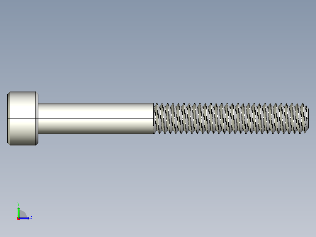 M4 x 0.7mm Thread 35mm LONG SOCKET HEAD CAP SCREW.IGS左视图