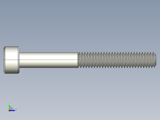 M4 x 0.7mm Thread 35mm LONG SOCKET HEAD CAP SCREW.IGS左视缩略图