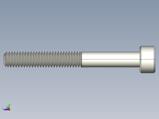M4 x 0.7mm Thread 35mm LONG SOCKET HEAD CAP SCREW.IGS右视缩略图