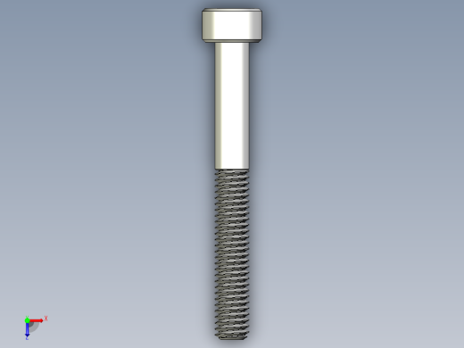 M4 x 0.7mm Thread 35mm LONG SOCKET HEAD CAP SCREW.IGS俯视缩略图