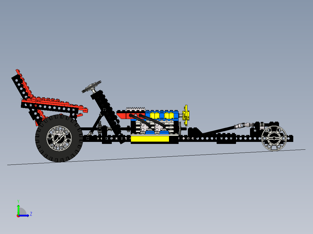 lego-technic-8860-dragster.1-乐高玩具赛车左视图
