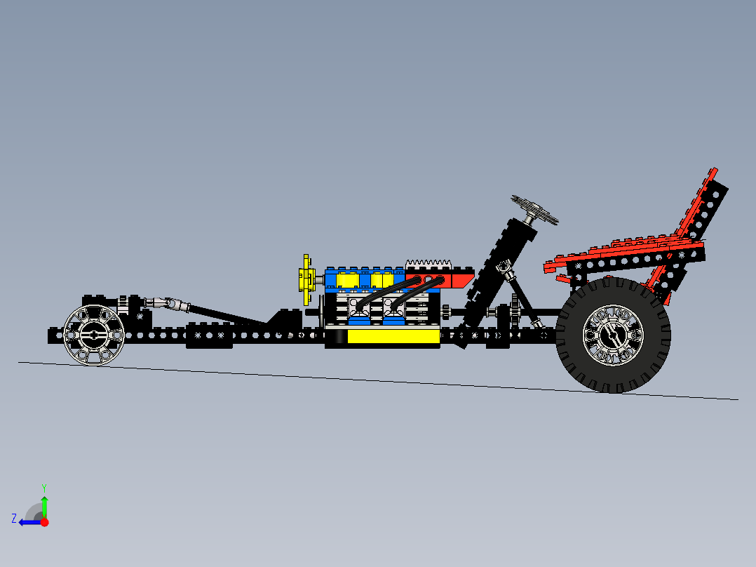 lego-technic-8860-dragster.1-乐高玩具赛车右视图