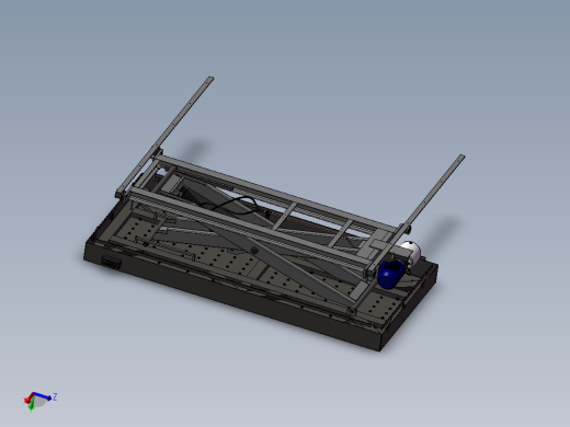 液压剪式滚珠升降平台3D模型_