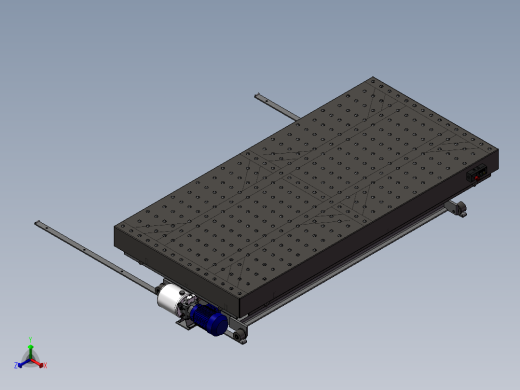 液压剪式滚珠升降平台3D模型_正等轴测缩略图