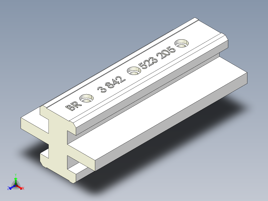 型材-BR 10MM TEE-TEE SLIDER KJN523205主视图