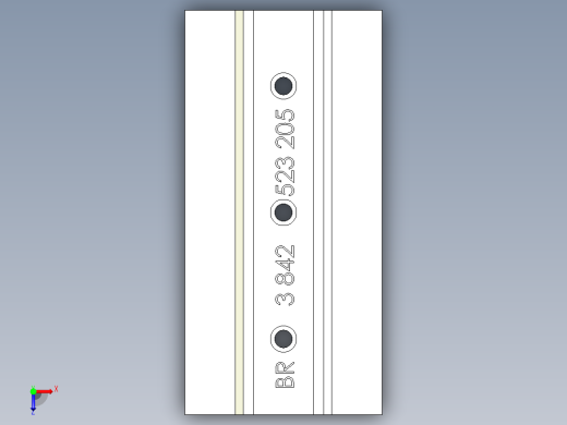 型材-BR 10MM TEE-TEE SLIDER KJN523205俯视缩略图