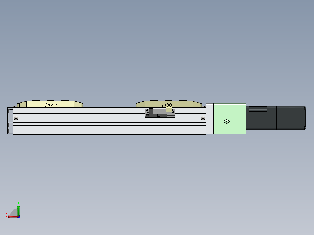 GTH内嵌丝杆全封闭GTH5S-BC-100W后视图