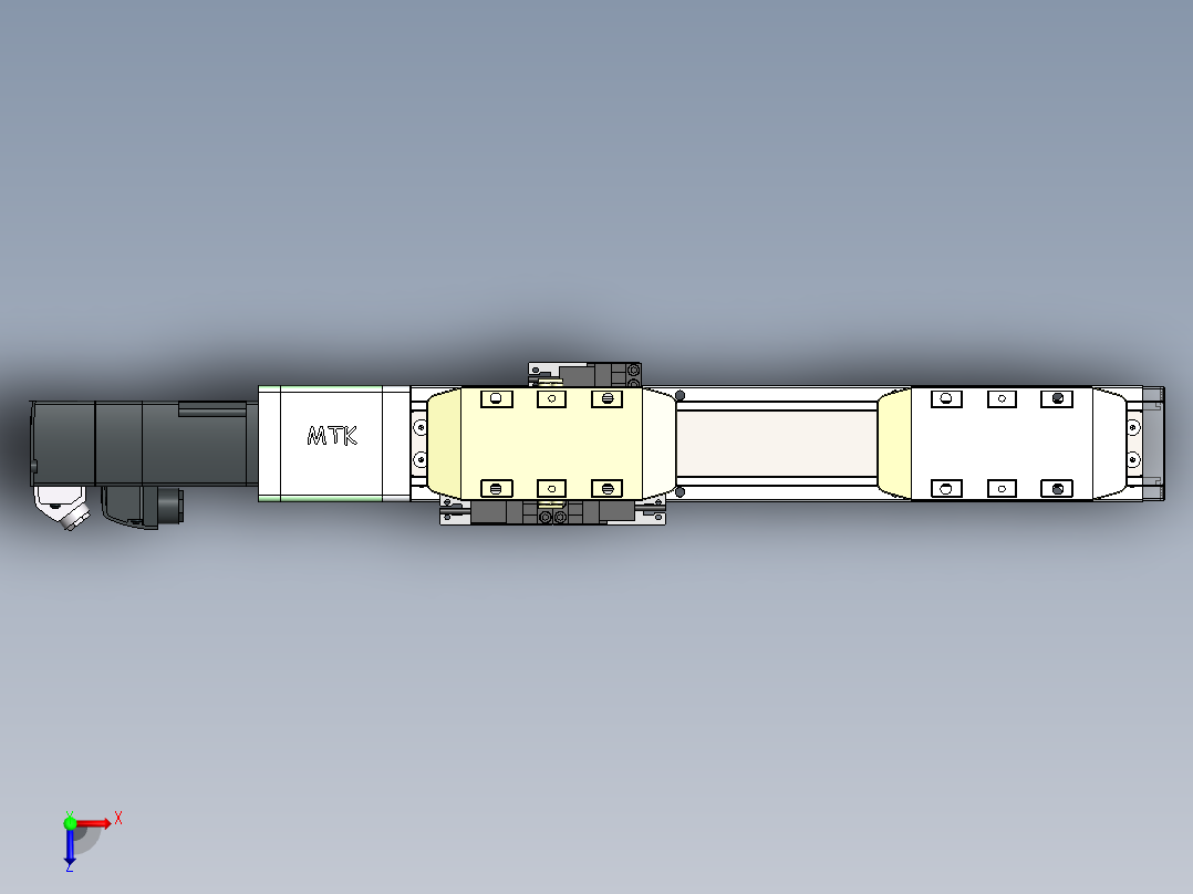 GTH内嵌丝杆全封闭GTH5S-BC-100W俯视图