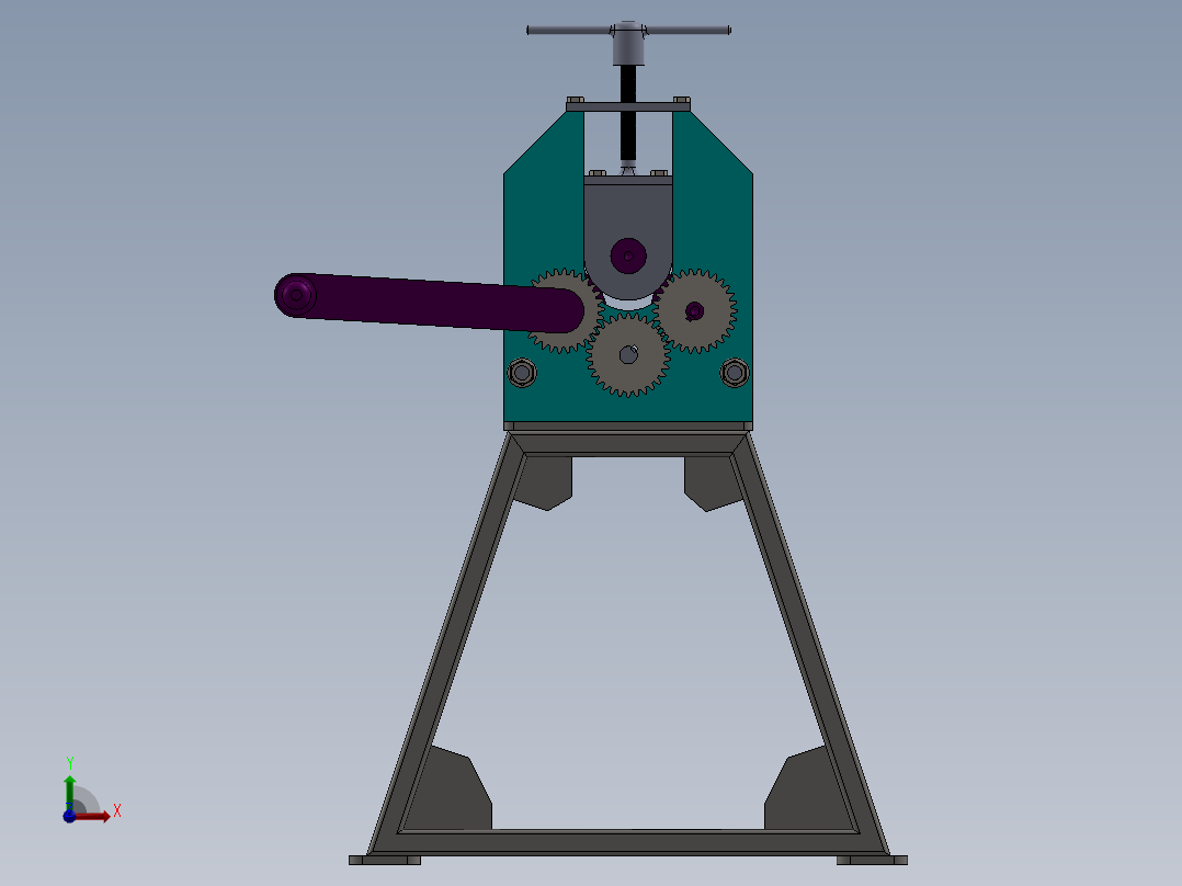 手动卷圆机2前视图