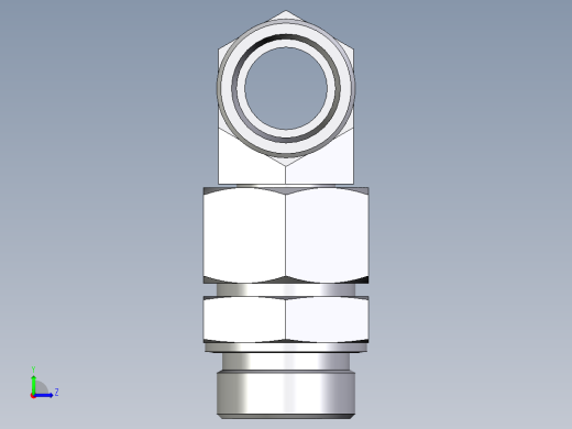 卡套式工业通用硬管接头EO_Assembled_adjustable_standpipe_branch_tee_EVT30SROMD71左视缩略图