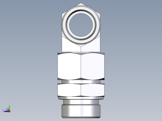 卡套式工业通用硬管接头EO_Assembled_adjustable_standpipe_branch_tee_EVT30SROMD71右视缩略图