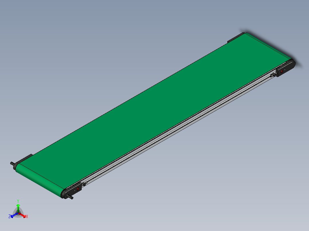 LE-XC4040-双边无驱动轻载皮带线-负载40kg正等轴测图