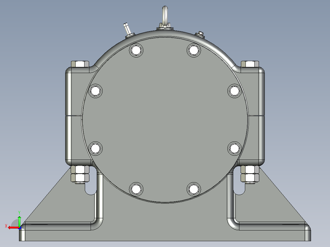 球磨机小齿轮装置后视图