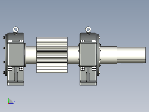 球磨机小齿轮装置左视缩略图