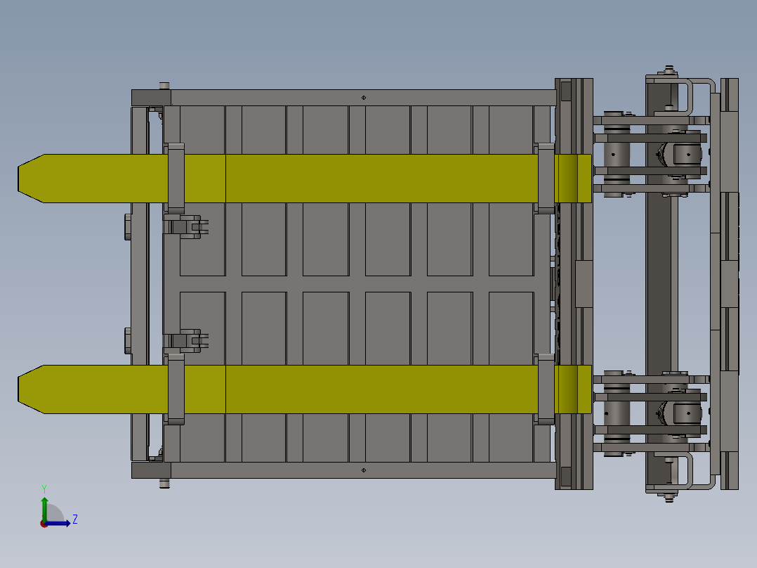 叉车托盘左视图