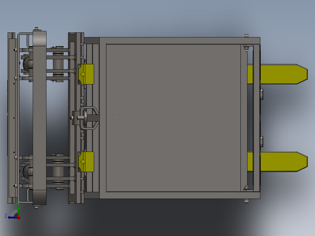 叉车托盘右视图