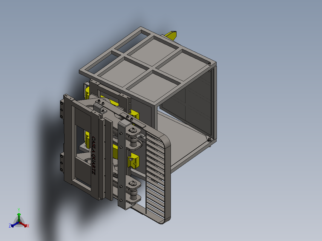 叉车托盘正等轴测图