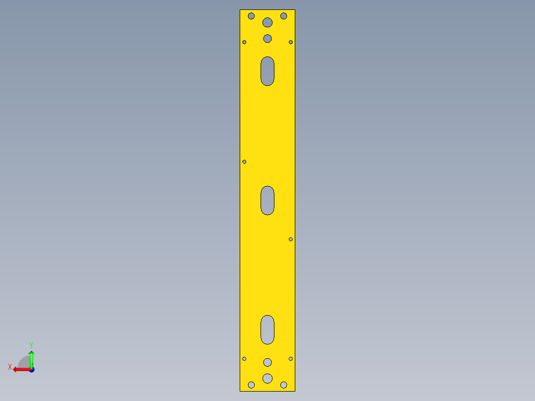 长条金属转轴铣外观面程序模型后视图