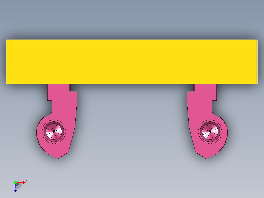 长条金属转轴铣外观面程序模型俯视图