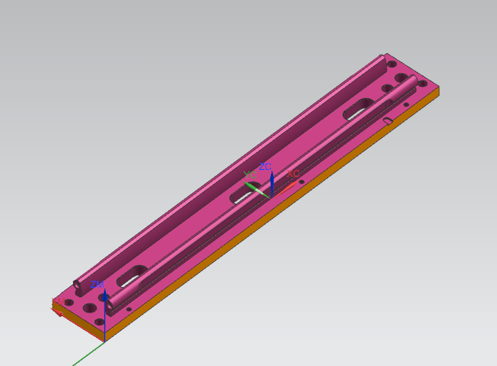 长条金属转轴铣外观面程序模型