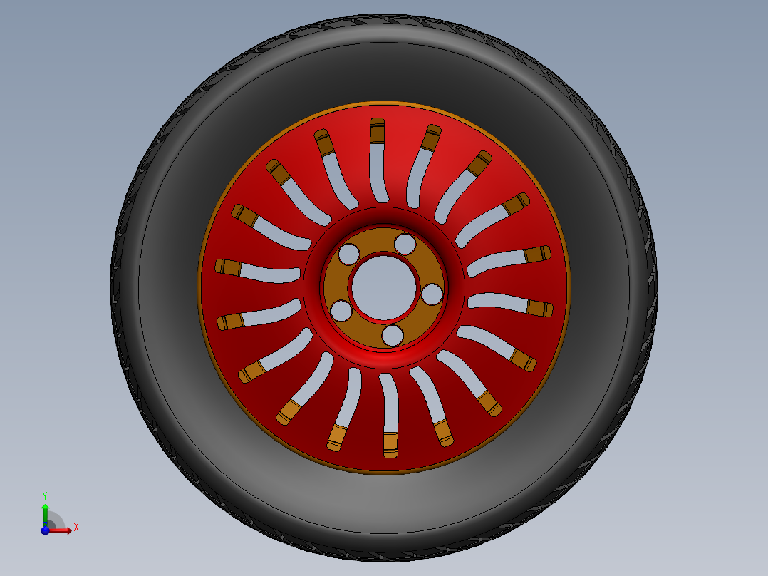 轮胎、车轮、轮毂(58)前视图