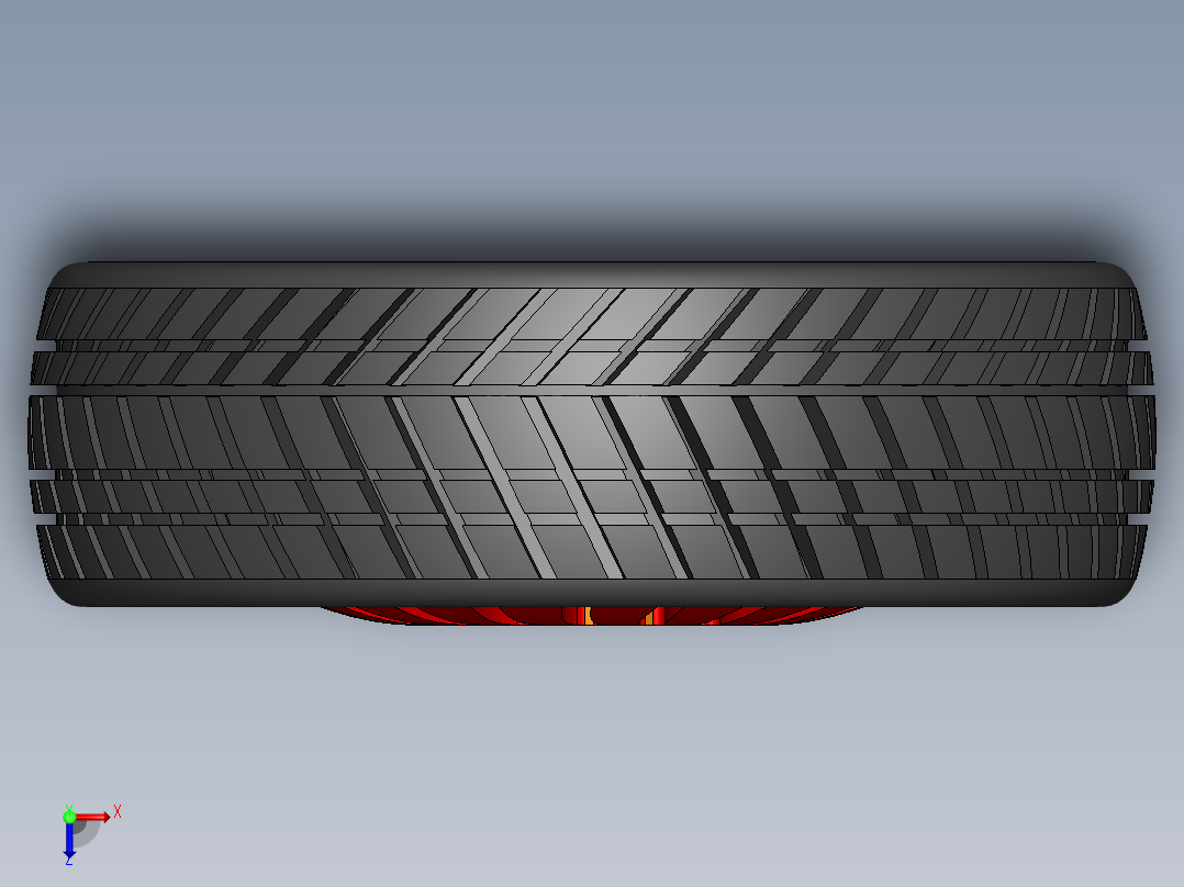 轮胎、车轮、轮毂(58)俯视图