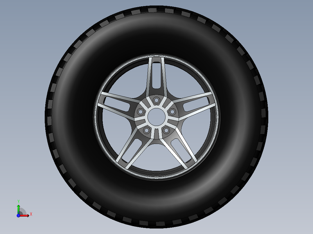 轮胎、车轮、轮毂(14)前视图