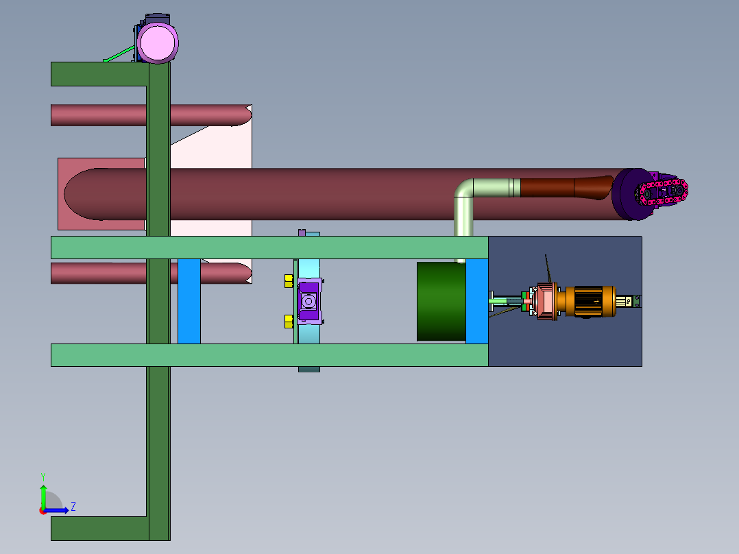 坛封泥加工流水线左视图