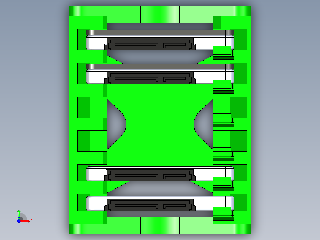 SSD_HDD存储架前视图