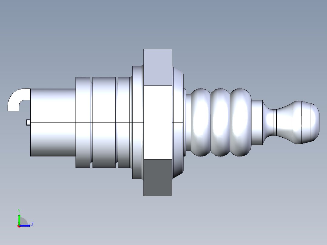 STHIL电锯专用NGK BPMR7A火花塞左视图