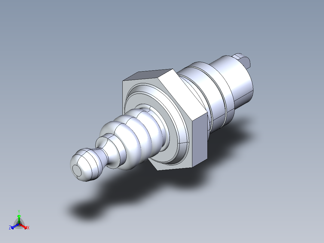 STHIL电锯专用NGK BPMR7A火花塞正等轴测图