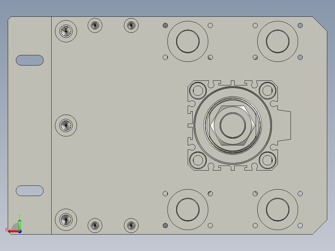 校正毛刷总成毛刷后视图
