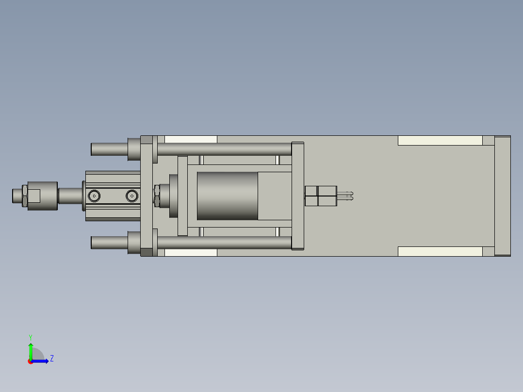 校正毛刷总成毛刷左视图
