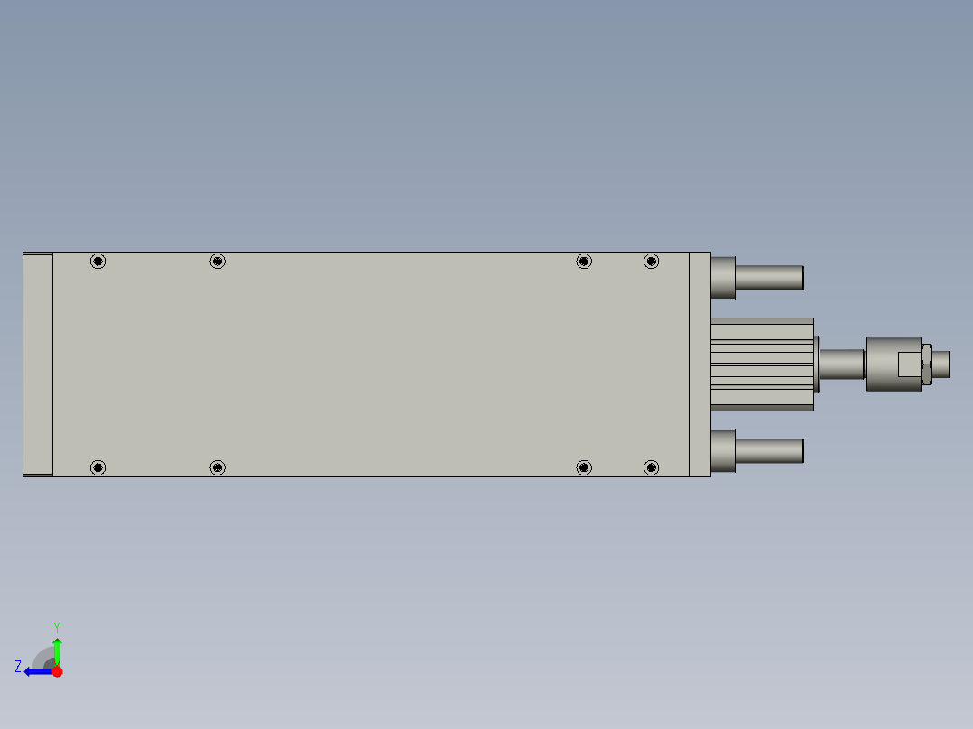 校正毛刷总成毛刷右视图