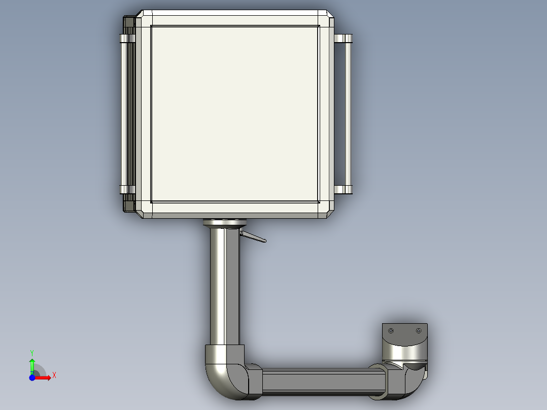 一种机床用操作面板前视图