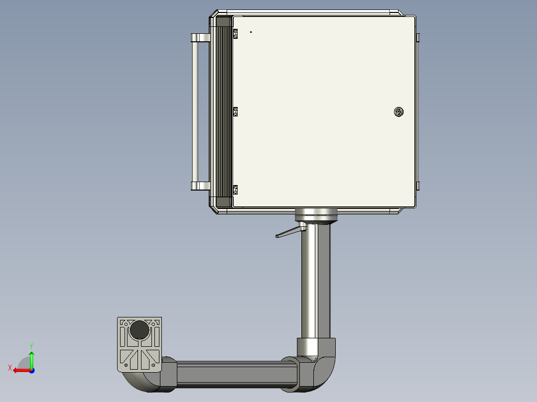 一种机床用操作面板后视图