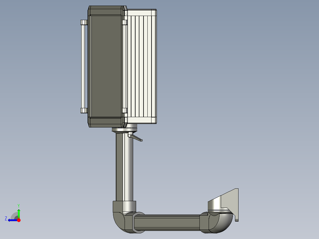一种机床用操作面板右视图