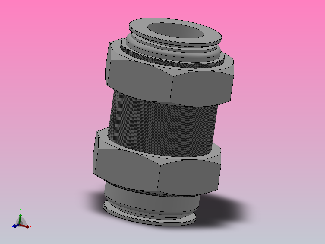 SSM 隔板直通管接头_SSM 12主视图
