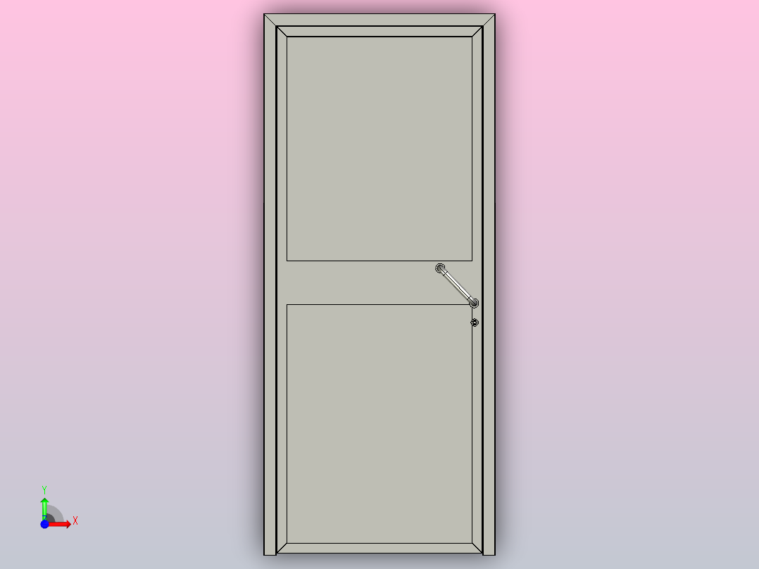 单一不锈钢单不锈钢门前视图