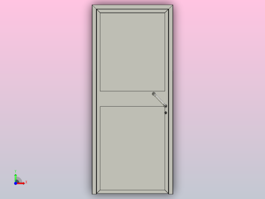 单一不锈钢单不锈钢门前视缩略图