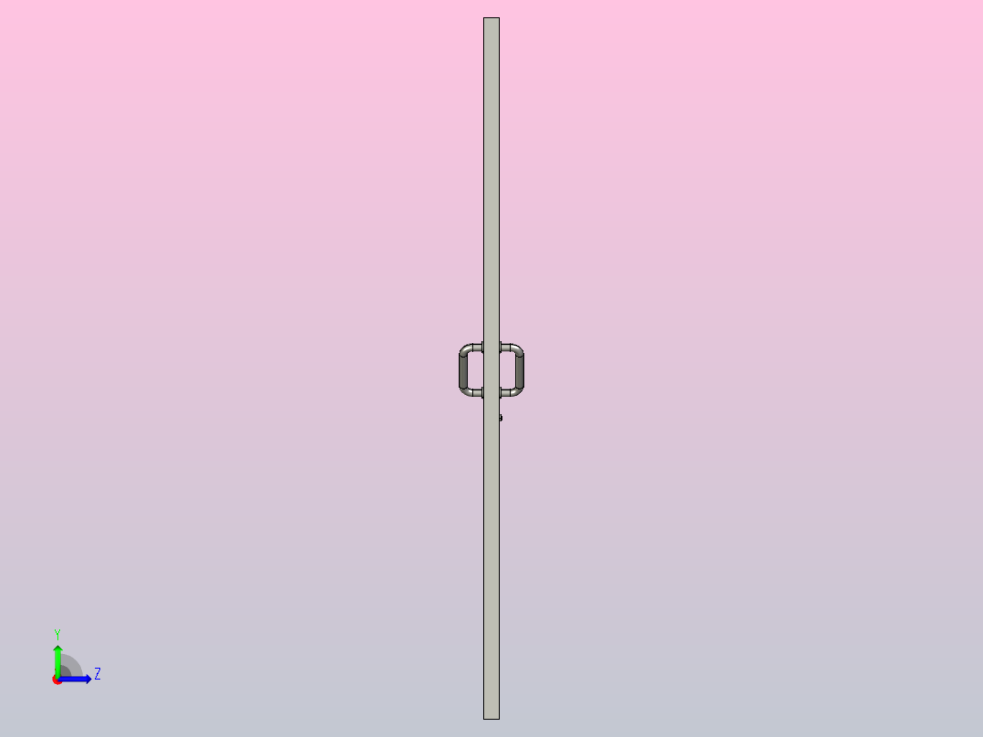 单一不锈钢单不锈钢门左视图