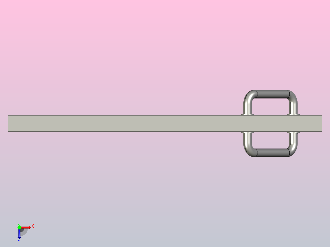 单一不锈钢单不锈钢门俯视图