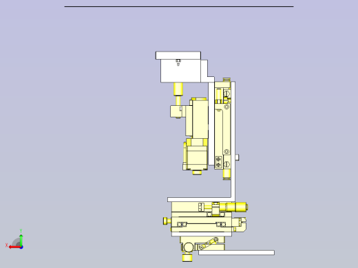 一款芯片顶出机构3D模型后视缩略图