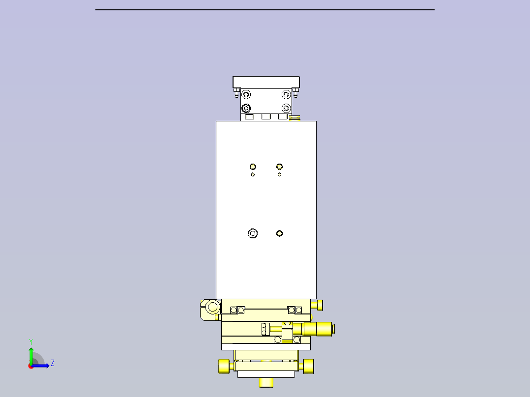 一款芯片顶出机构3D模型左视图