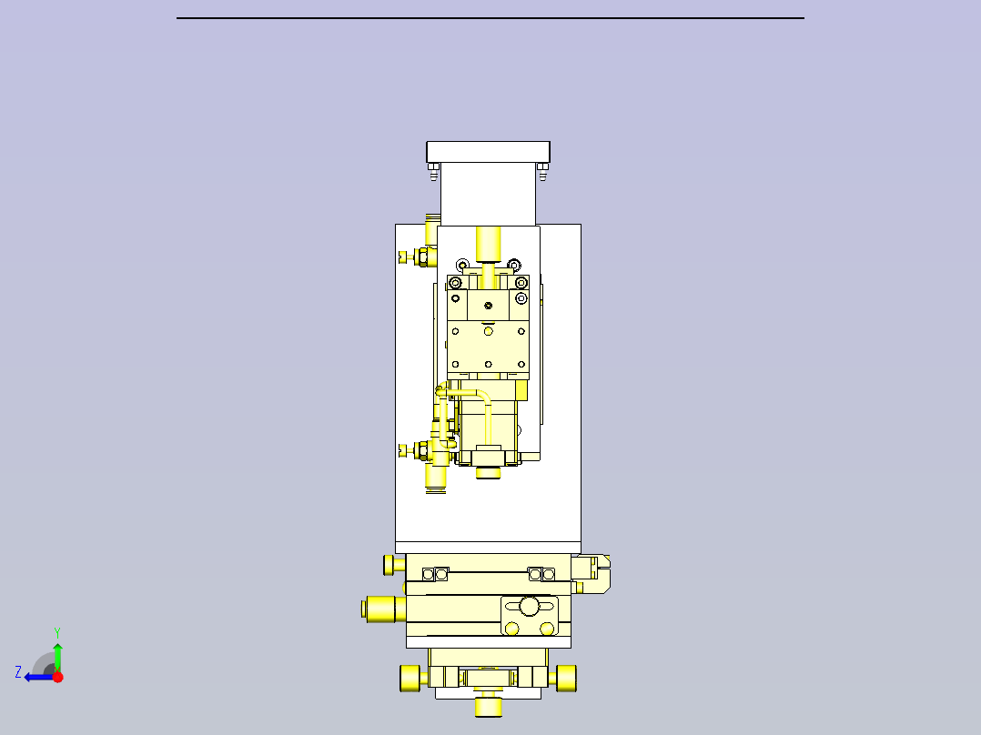 一款芯片顶出机构3D模型右视图